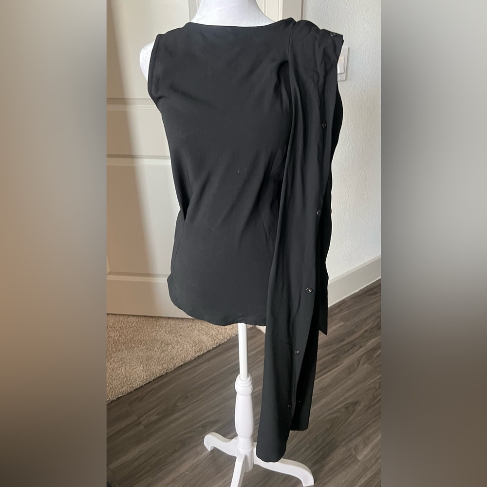 Ann Demeulemeester Black Draped Blouse